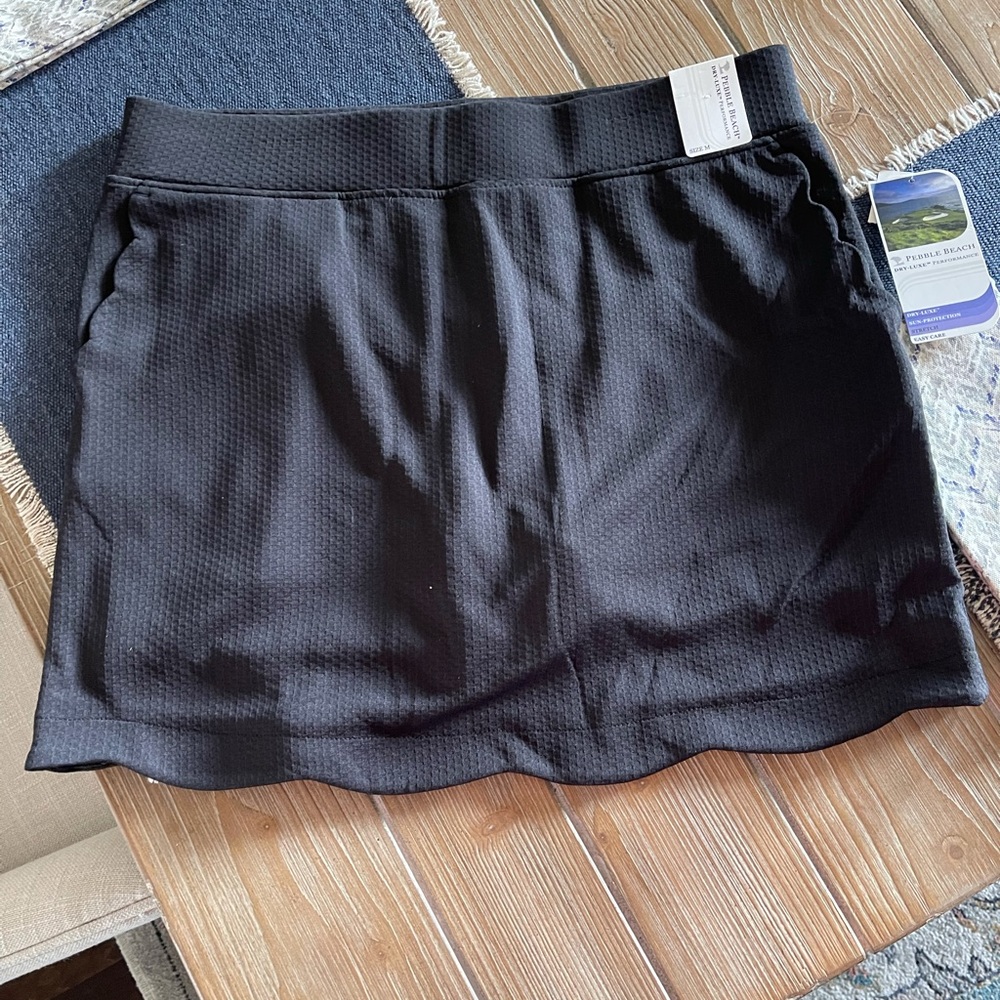NWT black golf skort pebble beach